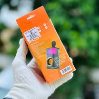 2024 New Bluetooth Speaker Stereo TWS Bluetooth Waterproof Transparent LED Lights Sound Box Mini Portable Speaker - Orange