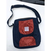 Denim Vintage High-Capacity Canvas Slouchy Shoulder Bag | Ultra Sporty Messenger Sling Bag For Multipurpose Use - Red, 1 Month Stitching Warranty