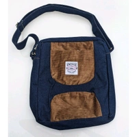 Denim Vintage High-Capacity Canvas Slouchy Shoulder Bag | Ultra Sporty Messenger Sling Bag For Multipurpose Use - Brown, 1 Month Stitching Warranty
