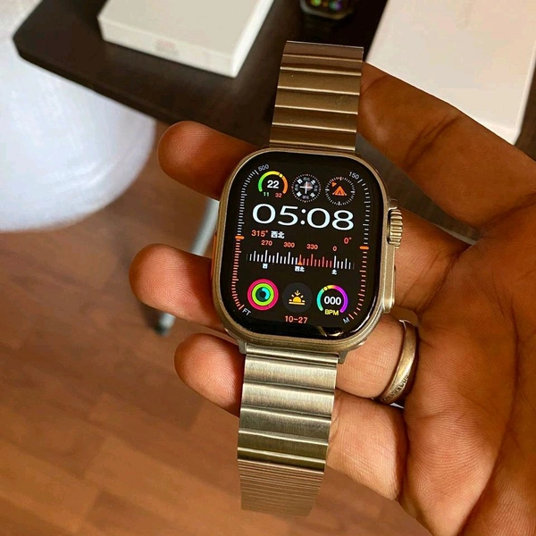 The Very First Time Series Ultra 2 With Premium Metal Strap, Dynamic 3d Curved High Quality Display - Silver