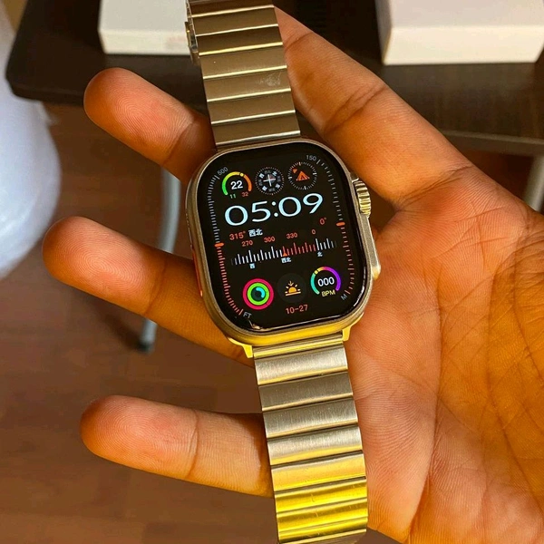 The Very First Time Series Ultra 2 With Premium Metal Strap, Dynamic 3d Curved High Quality Display - Silver