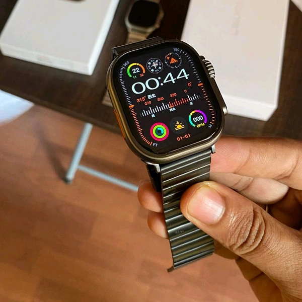The Very First Time Series Ultra 2 With Premium Metal Strap, Dynamic 3d Curved High Quality Display - Black