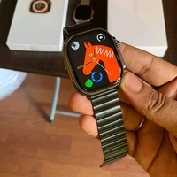 The Very First Time Series Ultra 2 With Premium Metal Strap, Dynamic 3d Curved High Quality Display - Black