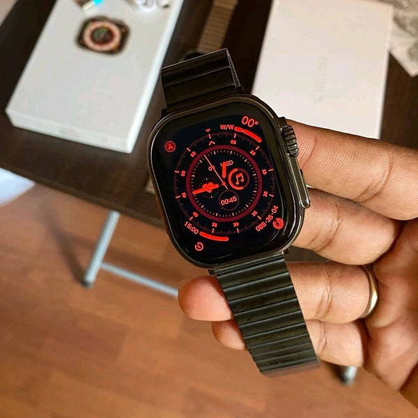 The Very First Time Series Ultra 2 With Premium Metal Strap, Dynamic 3d Curved High Quality Display - Black