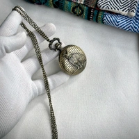 Vintage Premium Pocket Watch Keychain with Key Ring for Car & Bike Keys Gift for Men & Women Metal Pocket Watch Chain - Police