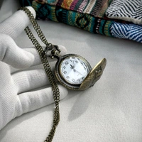 Vintage Premium Pocket Watch Keychain with Key Ring for Car & Bike Keys Gift for Men & Women Metal Pocket Watch Chain - Police