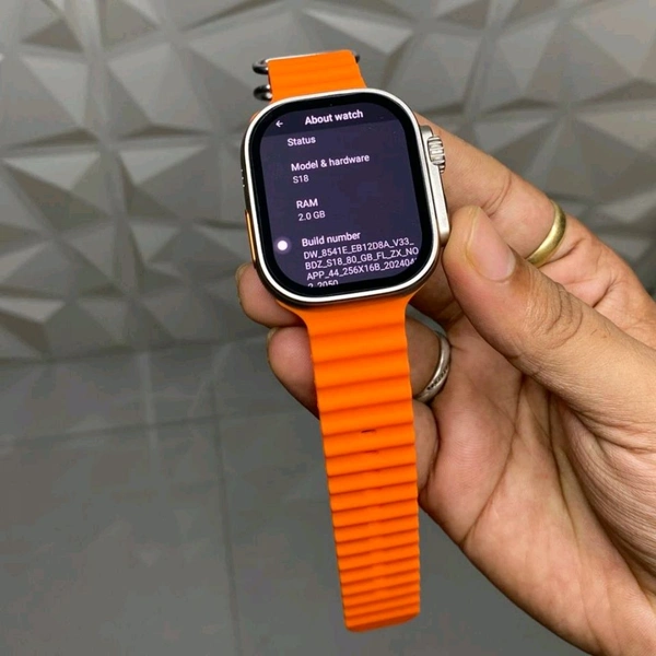 Watch Ultra S18 Model CD10 Add Dynamic Island, 360 camera + 4G sim watch Dual camera, 2GB And 32GB Storage 