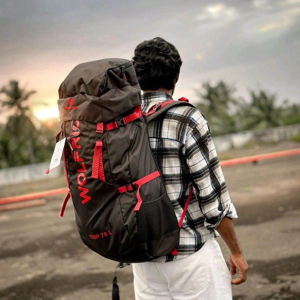 WOLFRIC Trekking Bag, 75 Liter Capacity, High End Quality Collection