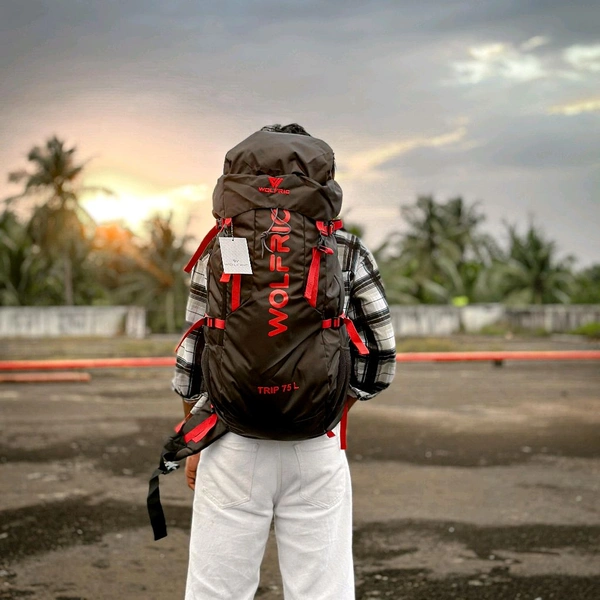 WOLFRIC Trekking Bag, 75 Liter Capacity, High End Quality Collection