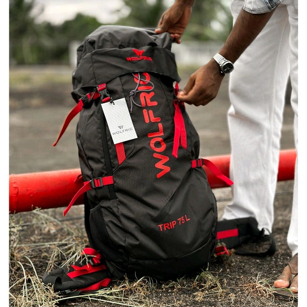 WOLFRIC Trekking Bag, 75 Liter Capacity, High End Quality Collection