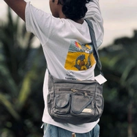 College Bag/Cross Bag, Denim Material with Belt | New Men's Leisure Crossbody Bag Multi functional Outdoor Shoulder Bag Waist Bag Fashion Small Body Bag Wearing Belt Hanging Bag - SRB3