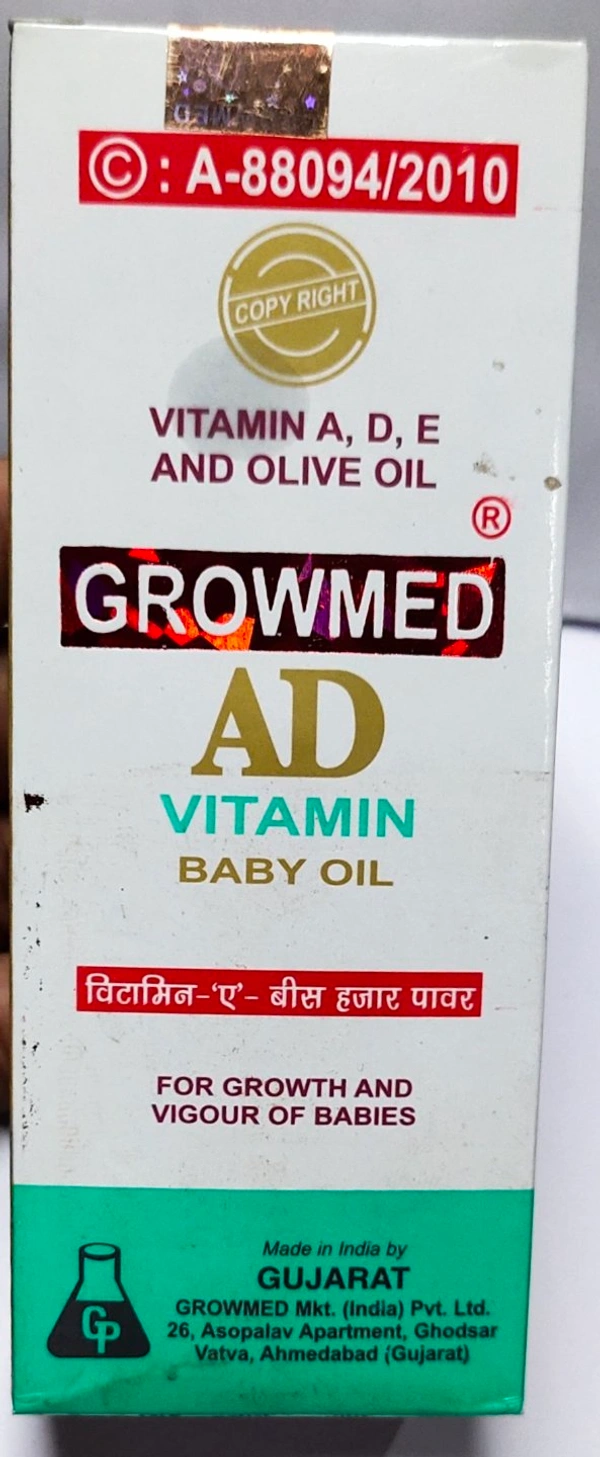GROWMED AD Vitamin Baby Oil - 100 ml