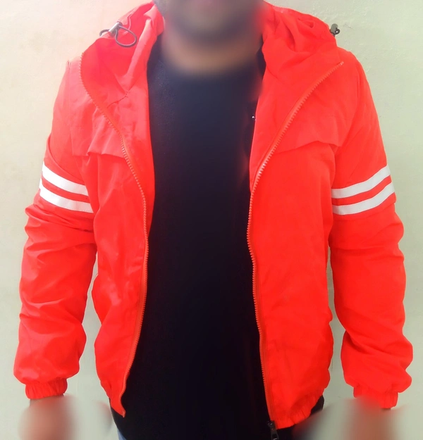 Stylish Jacket  - Red Orange, M L