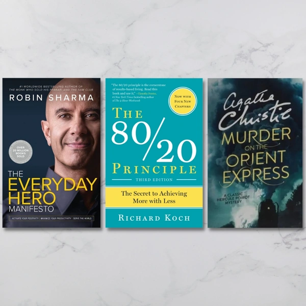 3 Books Set - THRILLER, SELF HELP, FINANCIAL - Various Authors, 300 to 600