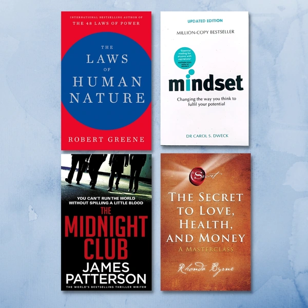 4 Books Set - SELF HELP, THRILLER, FICTION - Various Authors, 300 to 600 Paperback