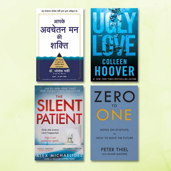 4 Books Set - SELF HELP, THRILLER, ROMANCE - Various Authors, 250 to 500 Paperback