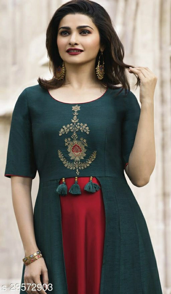 KURTA RAYON STARIGHT Name: KURTA RAYON STARIGHT Fabric: RayonSleeve Length: Short Sleeves - Kurta Rayon, L