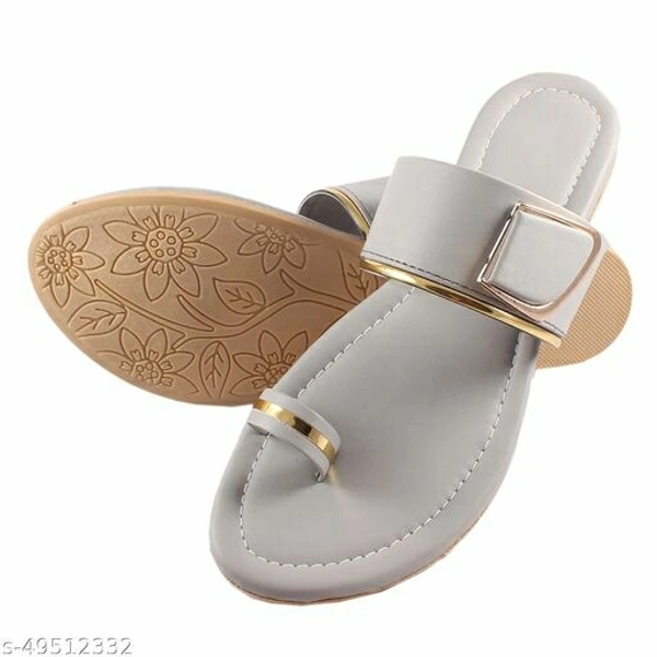 Attractive women Flats - Grey, IND-5