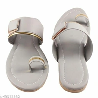 Attractive women Flats - Grey, IND-5