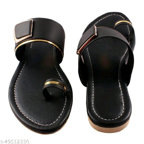 Attractive women Flats - BLACK , IND-7