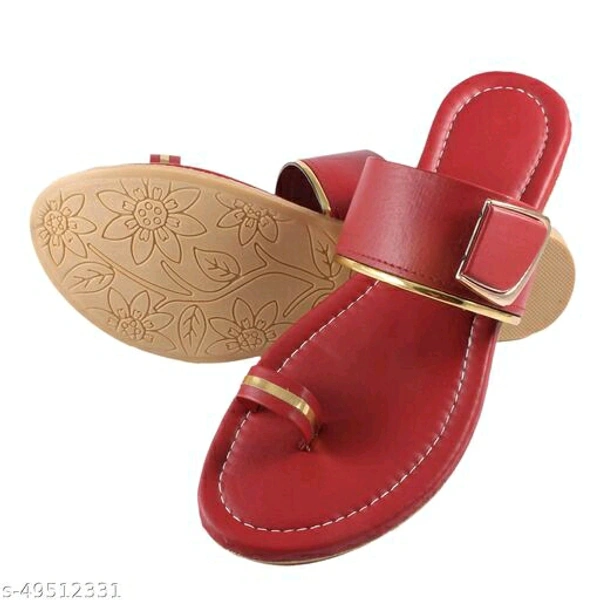 Attractive women Flats - RED, IND-7