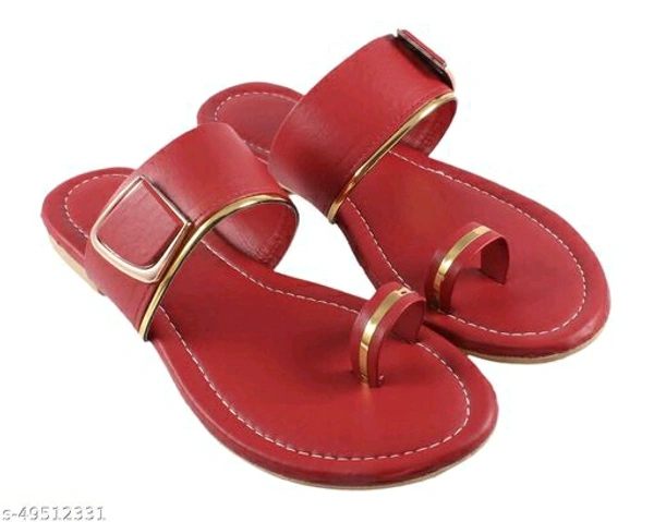 Attractive women Flats - RED, IND-8