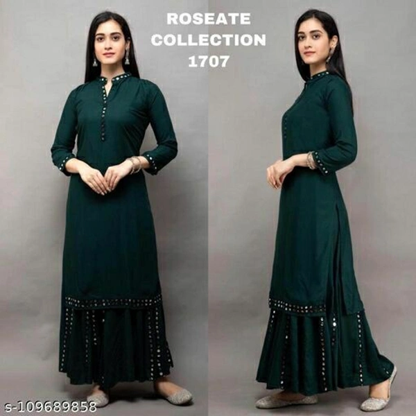 Attractive Kurta Sets - Dark Green, S