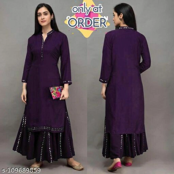 Attractive Kurta Sets - purple, XL