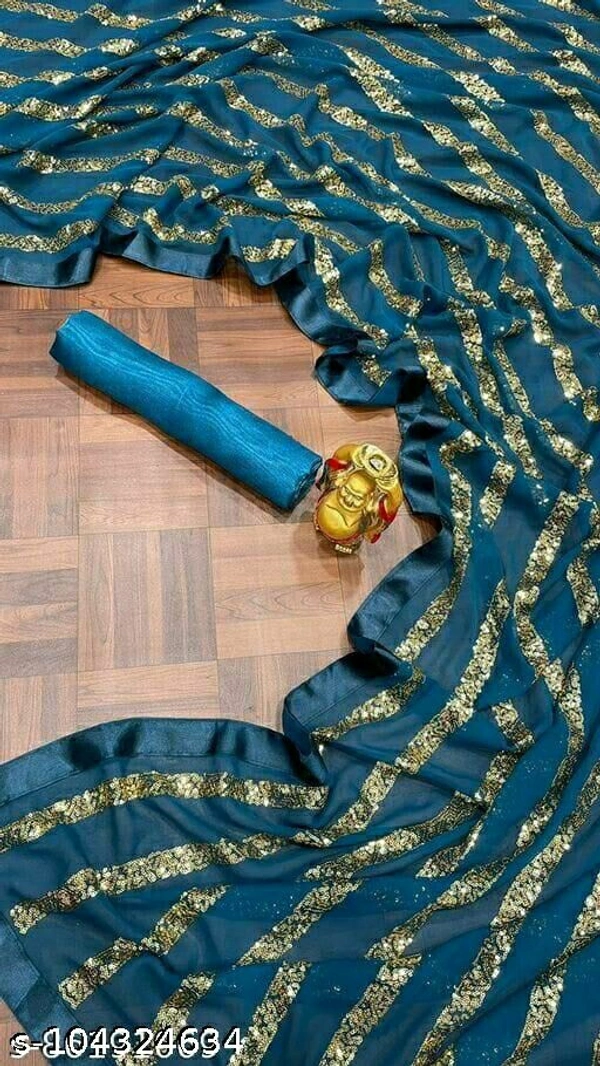 Aagam Alluring Sarees - Blue, Free Size