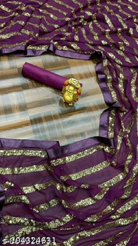 Aagam Alluring Sarees - Purple, Free Size