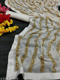 Aagam Alluring Sarees - white, Free Size