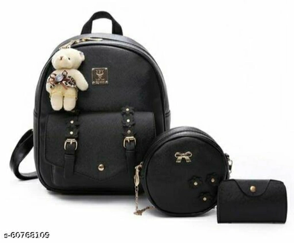Ravishing Fashionable Women Backpacks - Black, Free Size