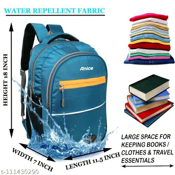 ANICE 33 Ltrs Blue (15.6 inch) Laptop Backpack/Bag for Men and Women with 3 compartments and Waterproof rain Cover - Sky Blue, Free Size