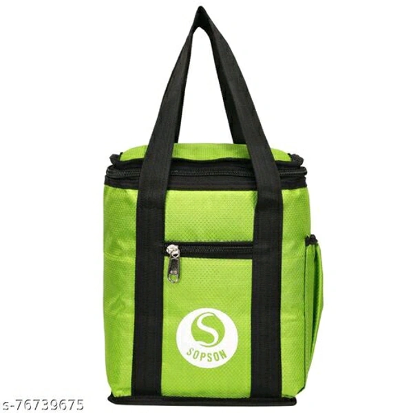 SOPSON® Lunch Bag / Tiffin Bag for Men, Women, Kids, School, Picnic, Work Carry Bag for Lunch Boxes - Green, Free Size