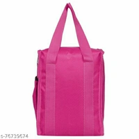 SOPSON® Lunch Bag / Tiffin Bag for Men, Women, Kids, School, Picnic, Work Carry Bag for Lunch Boxes - Pink, Free Size