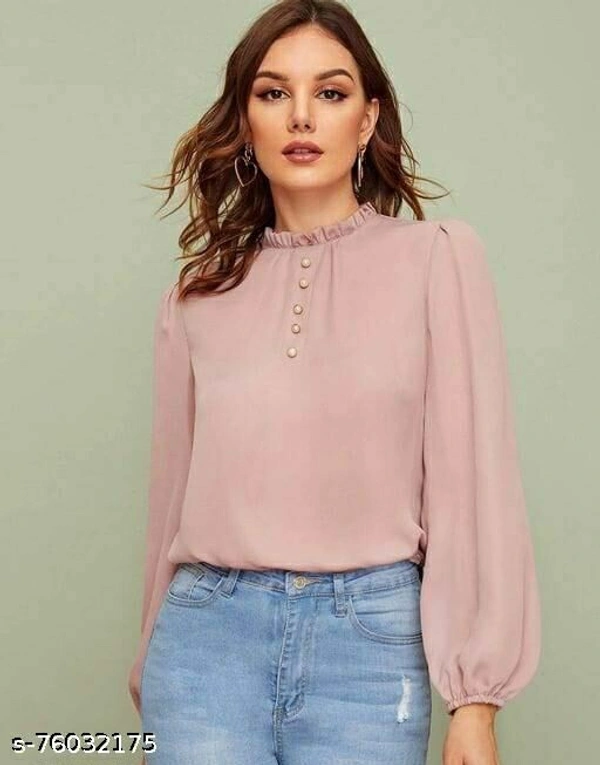 Amazing Women's Party Wear Top - Pink, S