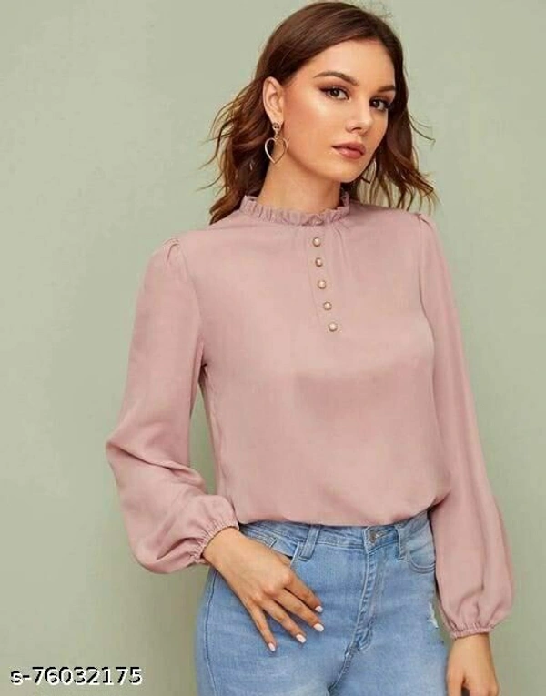 Amazing Women's Party Wear Top - Pink, S