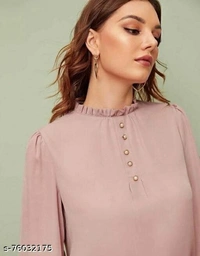 Amazing Women's Party Wear Top - Pink, M