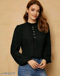 Amazing Women's Party Wear Top - Black, L