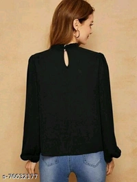 Amazing Women's Party Wear Top - Black, XL