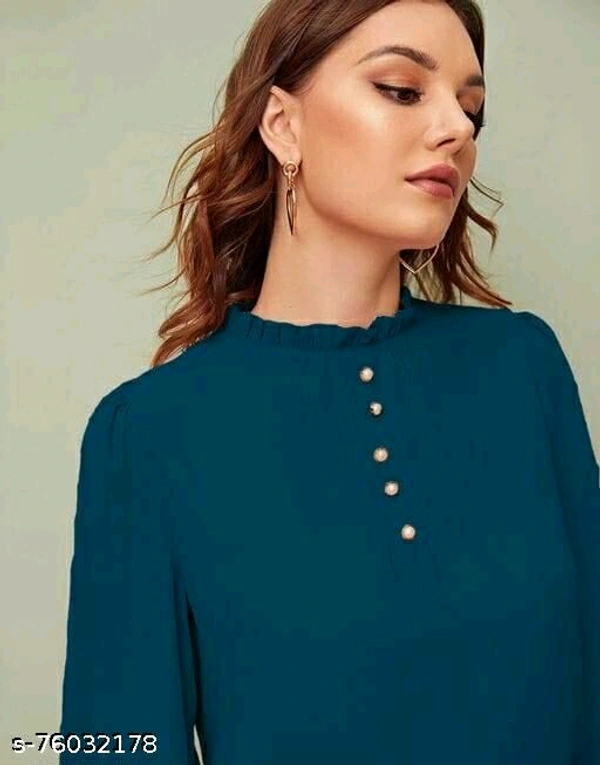 Amazing Women's Party Wear Top - navy Blue, XXL