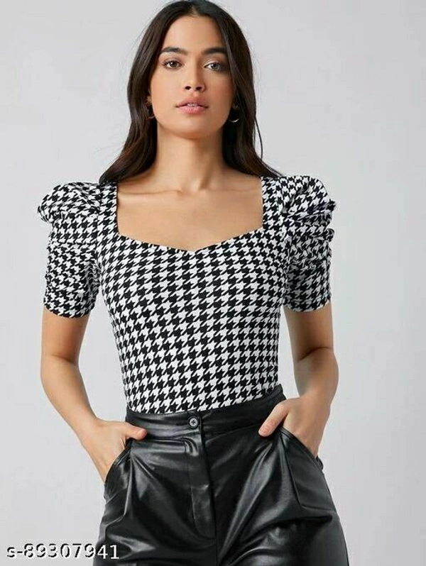 Trendy Printed Women Tops  - S