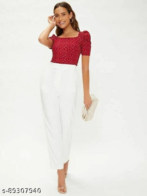 Trendy Printed Women Tops  - S