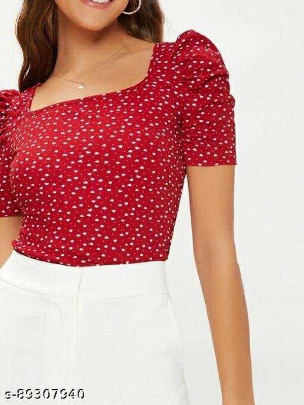 Trendy Printed Women Tops  - S