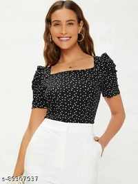 Trendy Printed Women Tops  - M