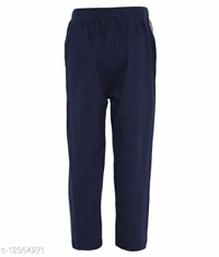AmericanElm Pack of 3 Navy Blue, Dark Grey,Black Pure Cotton Lowers Track Pants for Boys - 3-4 Years