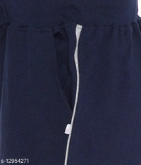 AmericanElm Pack of 3 Navy Blue, Dark Grey,Black Pure Cotton Lowers Track Pants for Boys - 3-4 Years