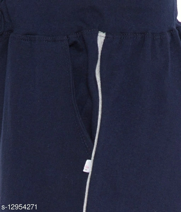 AmericanElm Pack of 3 Navy Blue, Dark Grey,Black Pure Cotton Lowers Track Pants for Boys - 10-11 Years