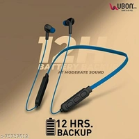 UBON || MODEL-CL-123 || Bluetooth Headset in-Ear Earphones || Multicolor Wireless Neckband || in-Built mic Feature || 12Hours Playtime for Travelling, Gym, and Sports Activities 