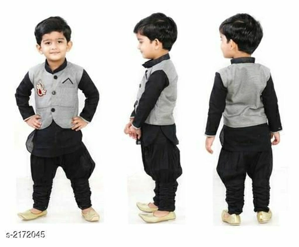 STYLISH Black & Party Kurta Sets (Single) - Black, 6-7 Years